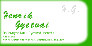 henrik gyetvai business card